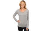 Toad&co Marley Long Sleeve Tee (heather Grey) Women's T Shirt