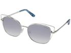 Guess Gu7528 (shiny Light Nickeltin/blue Mirror) Fashion Sunglasses