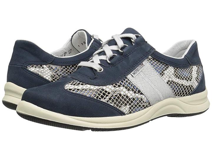 Mephisto Laser (navy Bucksoft/denim Boa/silver Ice) Women's Lace Up Casual Shoes