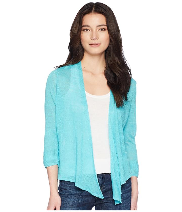 Nic+zoe Petite 4 Way Cardy (aqua) Women's Sweater