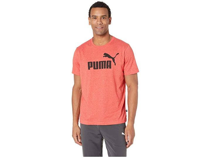 Puma Ess Heather Tee (high Risk Red Heather) Men's T Shirt