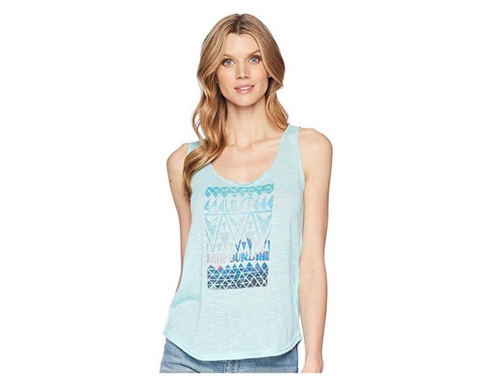 Roper 1608 Polyester Knit Loose Fit Tank (green) Women's Clothing