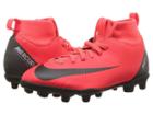 Nike Kids Mercurial Superfly 6 Club Cr7 Soccer (little Kid/big Kid) (bright Crimson/black/chrome) Kids Shoes