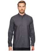 Ted Baker Lamonic Long Sleeve Printed Shirt (navy) Men's Clothing