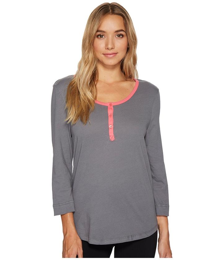 Jockey Cotton Jersey 3/4 Sleeve Top (cinder) Women's Pajama