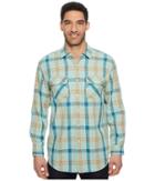Pendleton Beach Shack Twill Shirt (aqua/turquoise Plaid) Men's Clothing