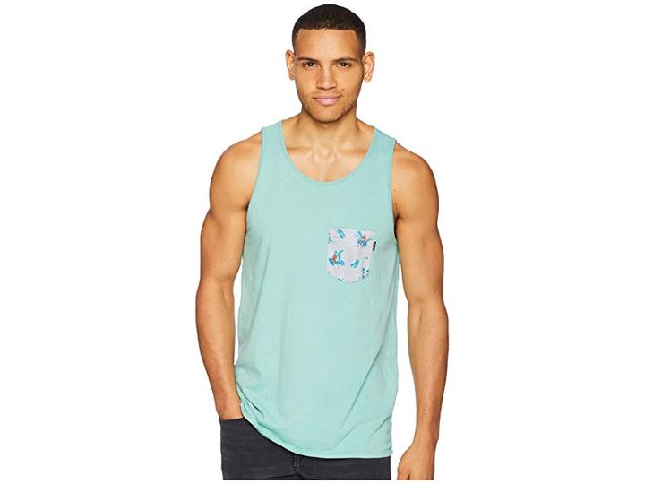 Rip Curl Plethera Heritage Pocket Tank Top (green) Men's Clothing