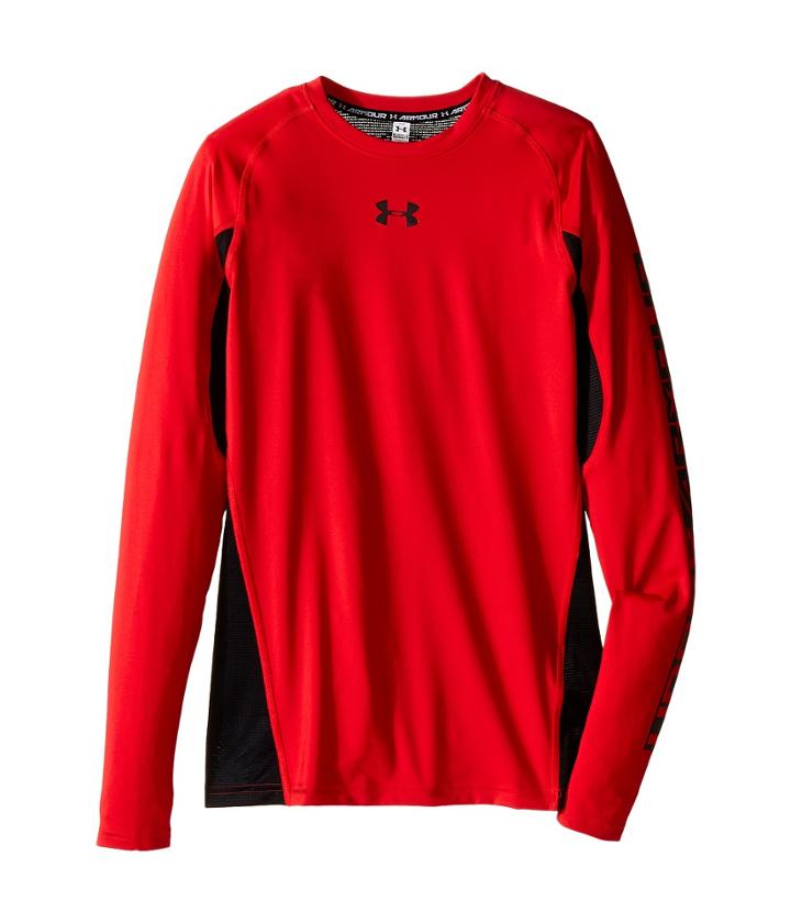 Under Armour Kids Armour Up Long Sleeve (big Kids) (red/black/black) Boy's Clothing