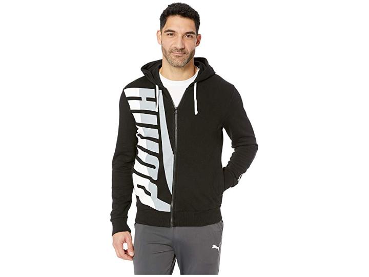Puma Loud Pack Full Zip Hoodie (cotton Black) Men's Sweatshirt
