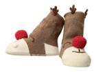 Mud Pie Reindeer Rattle Toe Socks (infant) (red) Kids Shoes