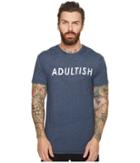 The Original Retro Brand Adultish Heathered Tee (heather Navy) Men's T Shirt