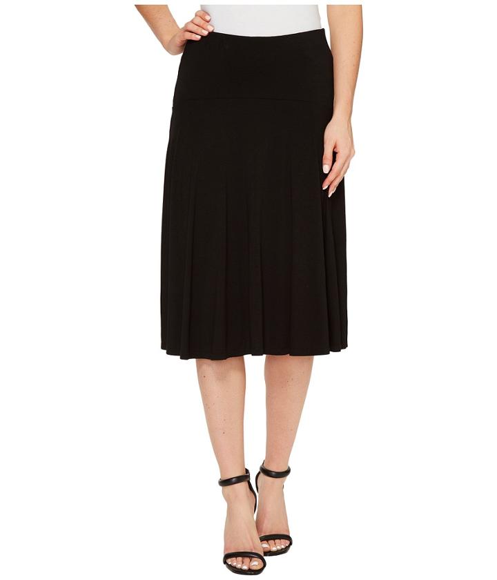 Three Dots Wrap Skirt (black) Women's Skirt