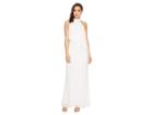 Laundry By Shelli Segal Chiffon Halter Gown With Asymmetrical Popover (marshmallow) Women's Dress