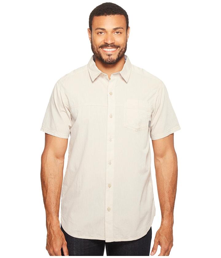 Columbia Campside Cresttm Short Sleeve Shirt (british Tan) Men's Short Sleeve Button Up