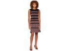 Michael Michael Kors Glam Morris Paneled Dress (black/maroon) Women's Dress