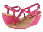 Lauren By Ralph Lauren Reeta (geranium Patent Suede Pu) Women's Sandals