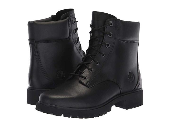 Timberland Jayne 6 Waterproof Boot (black Full Grain) Women's Lace-up Boots