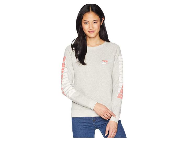 Billabong Two-tone Logo Fleece (athletic Grey) Women's Fleece
