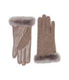 Ugg Shorty Smart Fabric Gloves W/ Short Pile Trim (stormy Grey Multi) Extreme Cold Weather Gloves