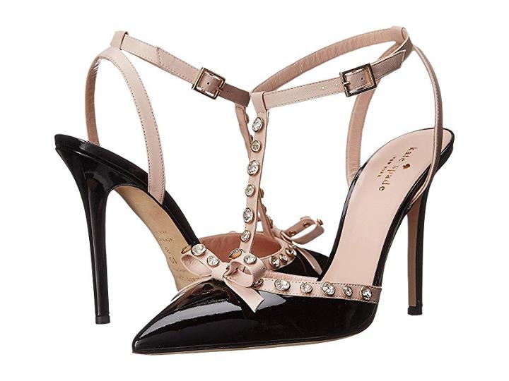 Kate Spade New York Lydia (black Patent/pale Pink Nappa) Women's Shoes