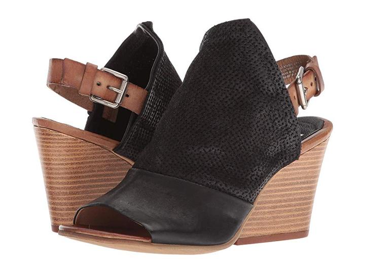 Miz Mooz Kona (black) Women's Toe Open Shoes