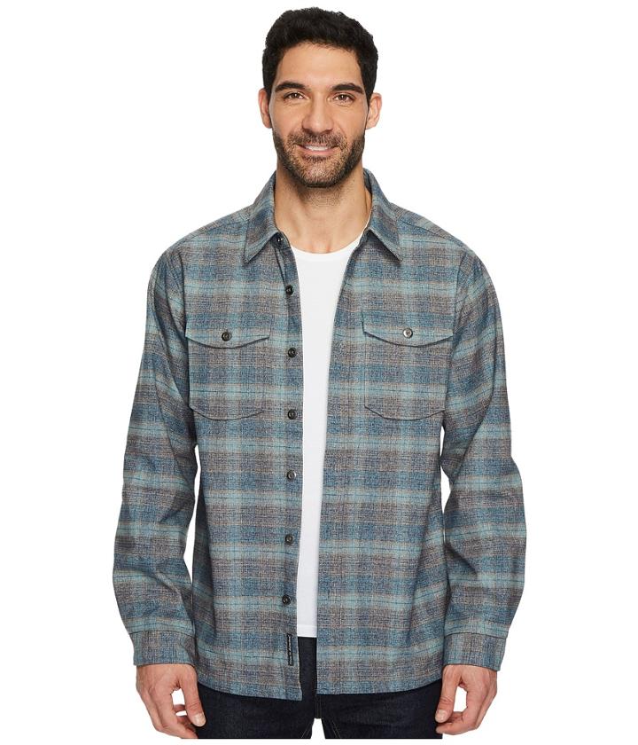 Exofficio Bruxburn Plaid Long Sleeve Shirt (navy) Men's Long Sleeve Button Up