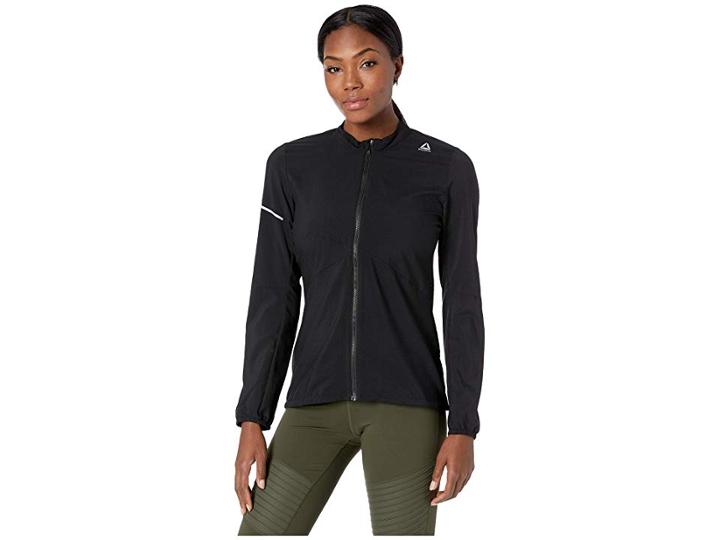 Reebok Running Lightweight Woven Jacket (black) Women's Coat