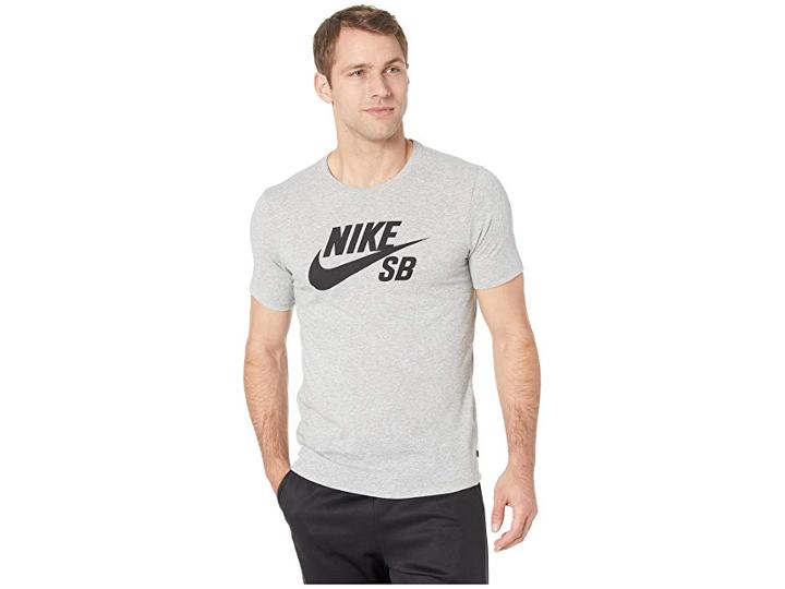 Nike Sb Sb Logo Tee (dark Grey Heather/cool Grey) Men's T Shirt