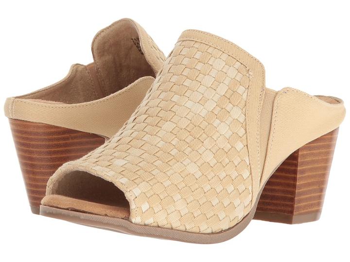 Minnetonka Mona (natural Denim Weave) Women's 1-2 Inch Heel Shoes