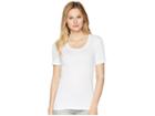 Michael Stars Shine Short Sleeve Scoop Neck Tee (white) Women's T Shirt
