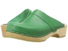 Swedish Hasbeens Swedish Husband (strong Green) Women's Clog Shoes