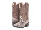 Old West Kids Boots J Toe Lizard Print (toddler/little Kid) (chocolate) Cowboy Boots