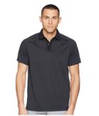 Under Armour Golf Threadborne Polo (black Full Heather/black/rhino Gray) Men's Clothing