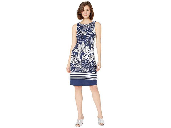 Tommy Bahama Mahana Beach Sheath Dress (island Navy) Women's Dress