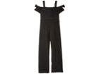 Us Angels Off The Shoulder Tank All Over Glitter Jumpsuit (big Kids) (black) Girl's Jumpsuit & Rompers One Piece