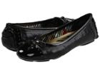 Anne Klein Buttons Flat (black Reptile) Women's Flat Shoes