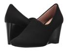 Taryn Rose Yvonne (black Sleek Scuba) Women's Wedge Shoes