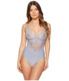 Stella Mccartney Ophelia Whistling Bodysuit S92-305 (sky Blue) Women's Jumpsuit & Rompers One Piece