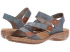 Rieker 60839 Regina 39 (white Denim/nuss/white Denim) Women's  Shoes