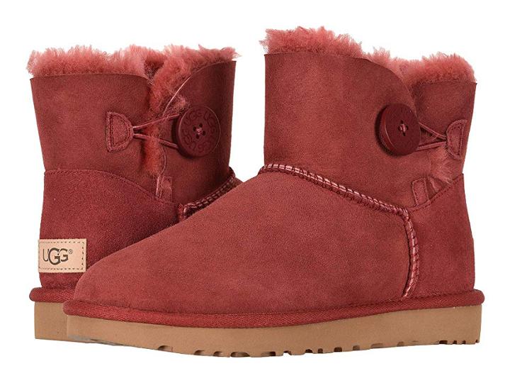 Ugg Mini Bailey Button Ii (redwood) Women's Boots