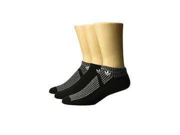 Adidas Originals Originals Prime Mesh Iii No Show Socks 3-pack (black/black/white Marl/white) Men's No Show Socks Shoes