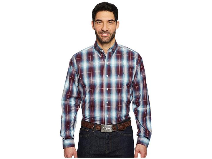 Stetson 1279 Plum Line Plaid (purple) Men's Clothing