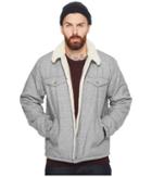 Levi's(r) Mens Sherpa Coach Trucker Jacket (marbled Micro Cord) Men's Coat