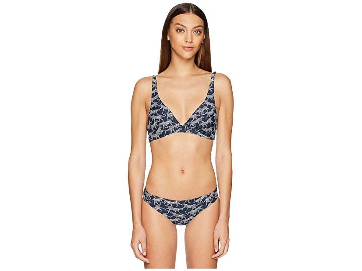 Onia Lilly Bottom (blue Shadow/white) Women's Swimwear