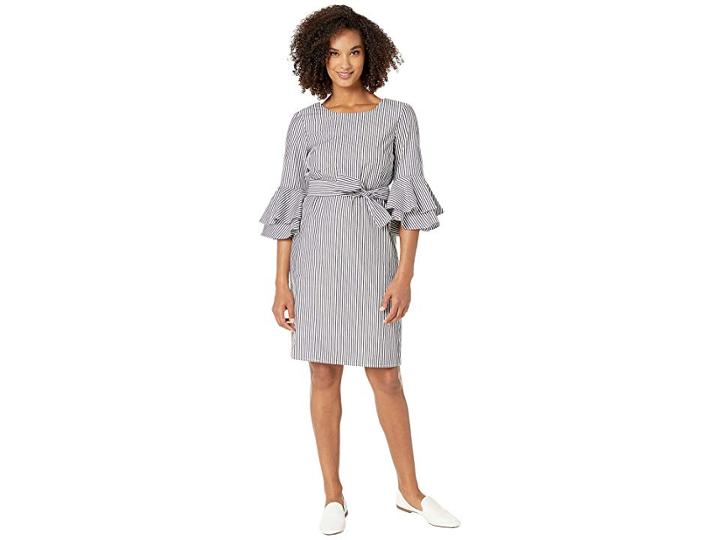 Pappagallo Ruffle Bell Sleeve V-back Dress