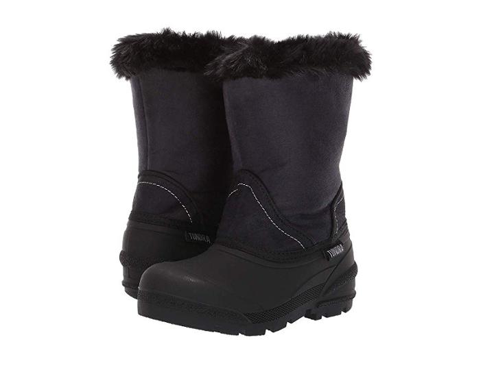 Tundra Boots Kids Okemo (little Kid/big Kid) (black) Girls Shoes