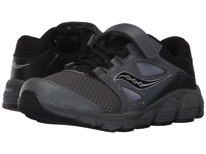 Saucony Kids Kotaro 4 A/c (little Kid/big Kid) (black/grey) Boys Shoes