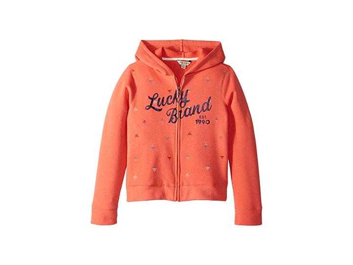 Lucky Brand Kids Greta Hoodie (big Kids) (porcelain Rose) Girl's Sweatshirt