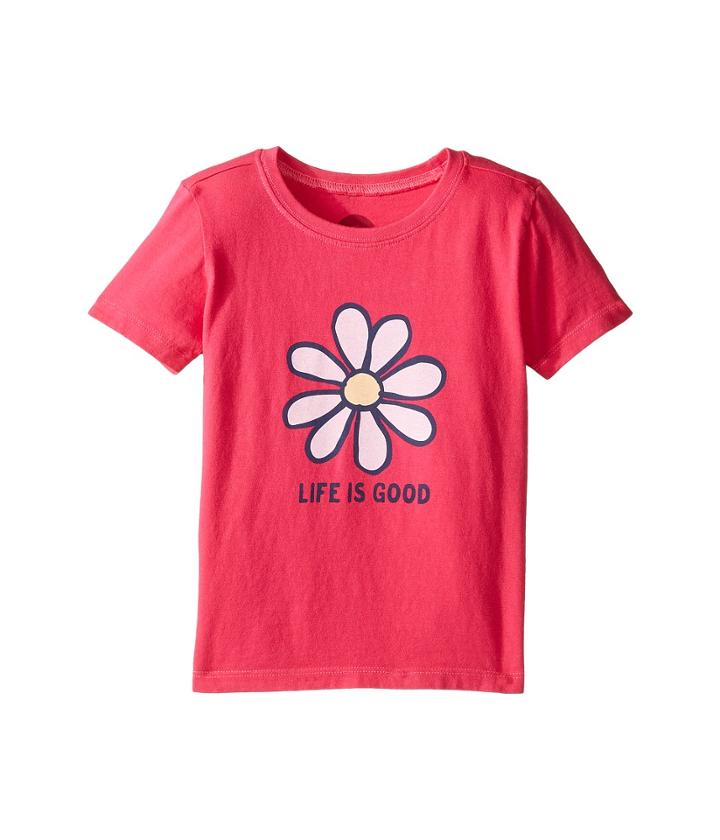 Life Is Good Kids Daisy Tee (toddler) (pop Pink) Girl's T Shirt