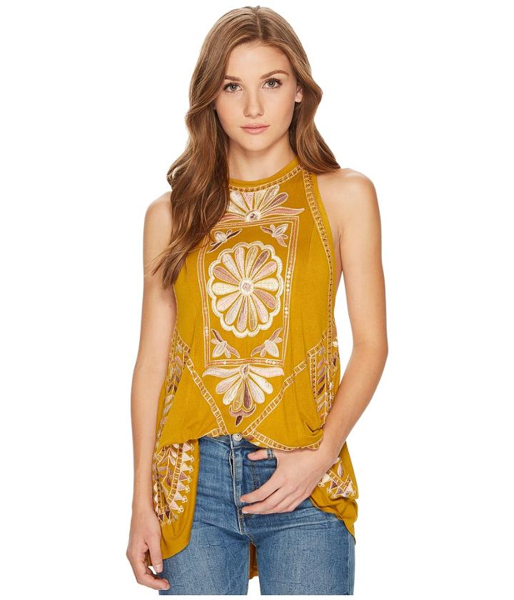 Free People Isabella Tank Top (yellow) Women's Sleeveless